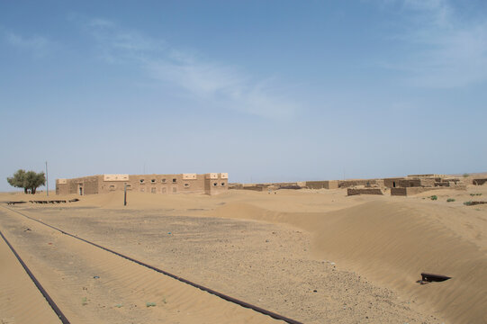 Railway Tracks after a sand storm near Pakistan-Iran border