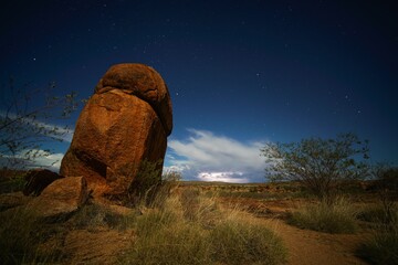 desert landscape with lightning