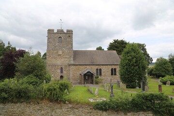 Fototapeta na wymiar St John the Baptist Church of England in Stokesay, Shropshire, England, UK.