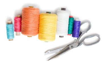 Sewing items isolated