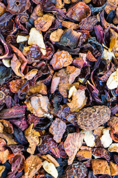 Close-up of an assortment of fruit infusion