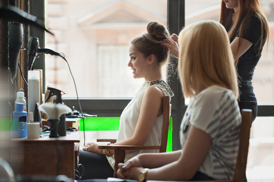 Woman at the hairdresser