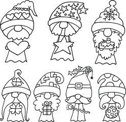 vector cartoon gingerbread Man set