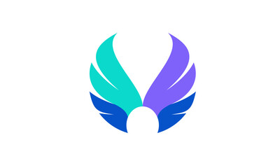 Obraz premium Vector design of wings. Suitable as a logo that represents freedom, courage and happiness.