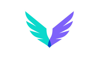 Vector design of wings. Suitable as a logo that represents freedom, courage and happiness.