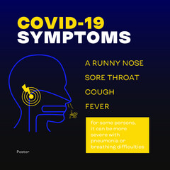 Medical Infographic: COVID-19 symptoms. Vector.