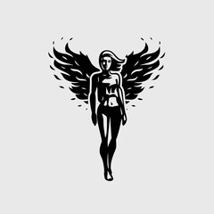 A woman angel with wings 