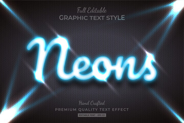Obraz premium Glowing Neon 3d Text Style Effect Premium