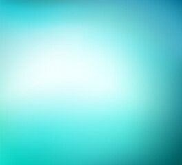 Abstract Gradient teal mint background with light. Blurred turquoise blue green water backdrop. Vector illustration for your graphic design, banner, summer or aqua poster, website