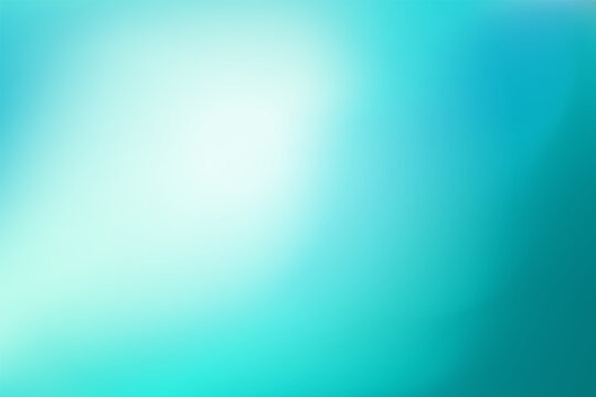 Abstract Gradient teal mint background with light. Blurred turquoise blue green water backdrop. Vector illustration for your graphic design, banner, summer or aqua poster, website