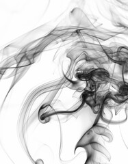 Abstract black smoke swirl background