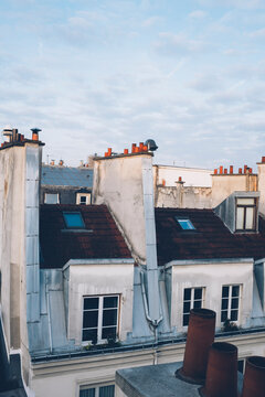 Apartment rooftops in The Marais, Paris, France
