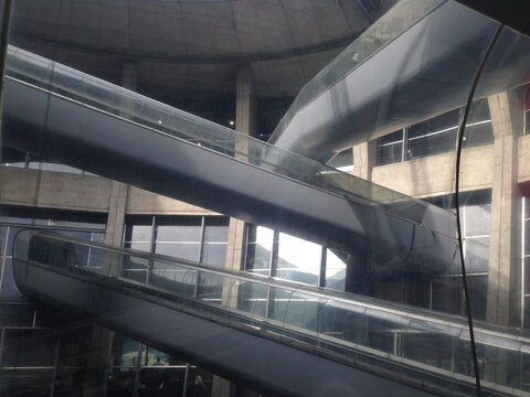 Interior of Charles de Gaulle Airport, Paris, France