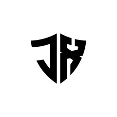 Obraz premium JX monogram logo with shield shape design template