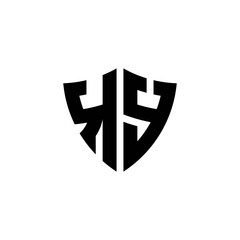 Obraz premium KY monogram logo with shield shape design template