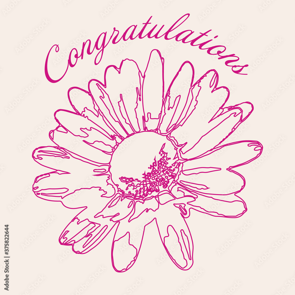 Poster vector daisy repeat pattern print background cart