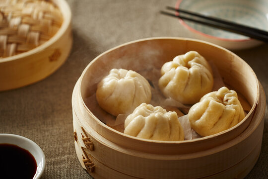 Steamed baozi buns