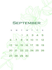 September Calendar