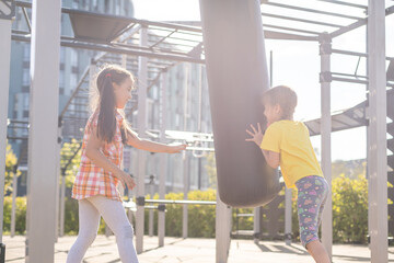 Kids having fun on the playground