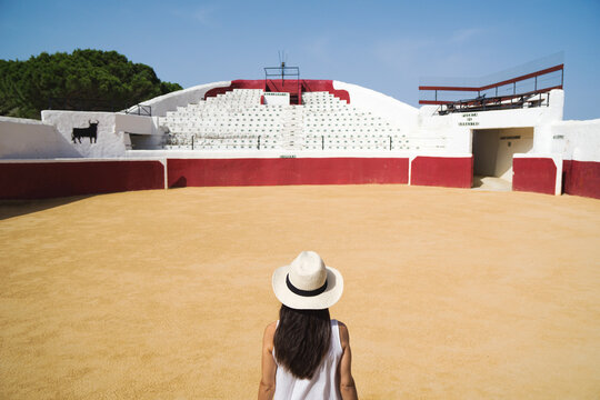 Woman in a bullring