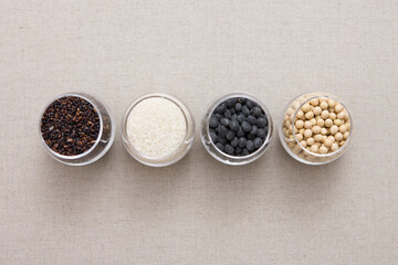 various cereals in glass