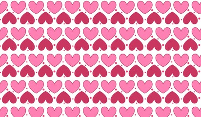 seamless pattern with pink hearts