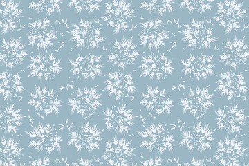 seamless pattern with white flowers background