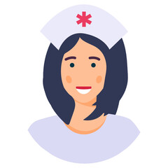 
Vector of nurse in flat design, female medical professional 
