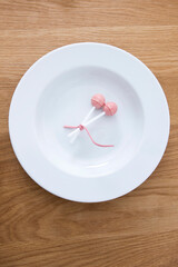 candy on plate