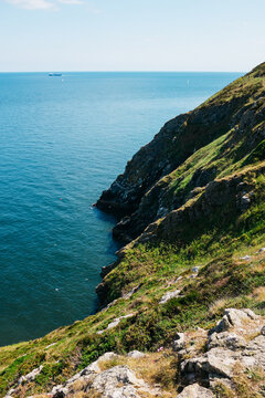 cliffs along irish sea in ireland