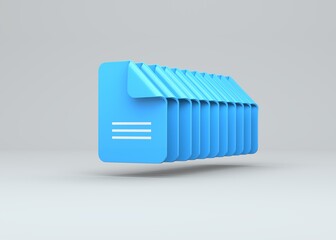 Document papers flat icon. Icon of documents for office work concept.