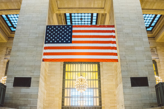 American Flag in Central Station