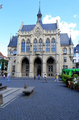 Fototapeta na wymiar Das Rathaus zu Erfurt. Fischmarkt, Thueringen, Deutschland, Europa