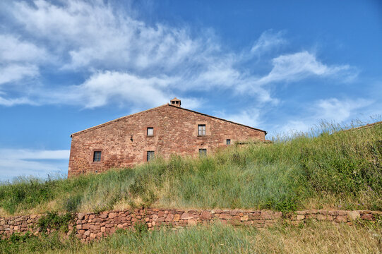 Facade of a country house in Catalonia