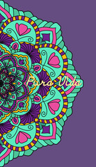Pura Vida - flower mandala ornaments wallpaper