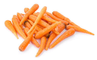 Baby Carrots on white background