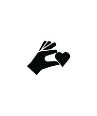 hand with love icon,vector best flat icon.