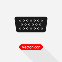 VGA Port Icon Vector Illustration Eps10