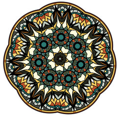 Colorful mandala on a white background