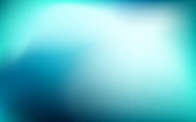 Abstract Gradient blue teal white background. Blurred  turquoise green water backdrop for your graphic design, banner, summer, winter or aqua poster