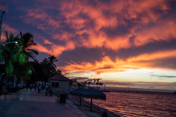sunset at the beach