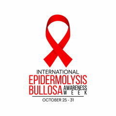 Vector illustration on the theme of Epidermolysis Bullosa awareness week observed each year from October 25 to 31.