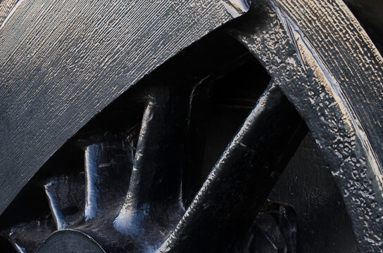 closeup macro macrophotograph steam train engine abstract textures patterns