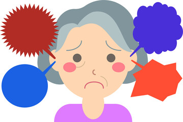 幻聴が聞こえている年配女性