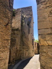 street of Goult ancient village in natural park of Luberon