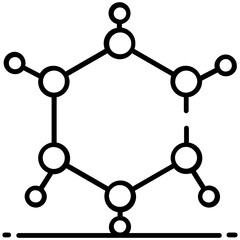 
vector design of organic molecule structure icon
