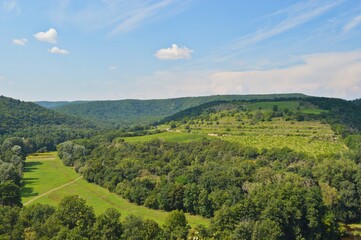 Fototapeta na wymiar Sobes, oldes vineyard on the hill in Czech Republic near Znojmo