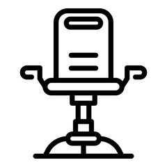 Home office chair icon. Outline home office chair vector icon for web design isolated on white background