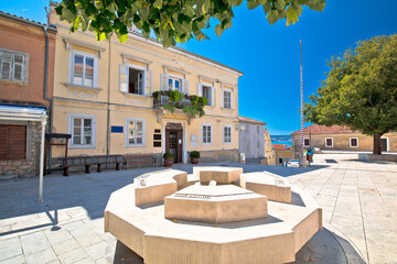 Town of Novi Vinodolski old stone square view