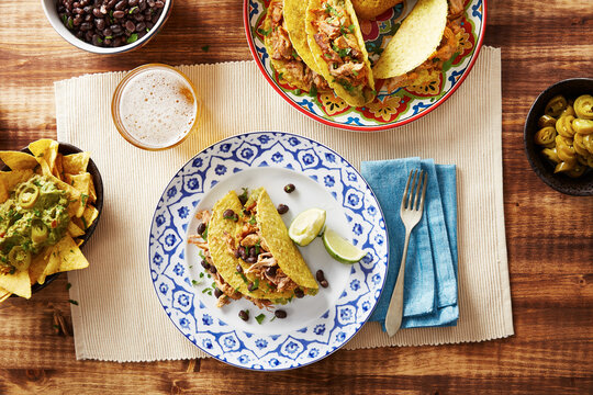 Pork taco with frijoles